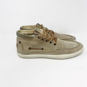 Moncler Mens Brown Suede Flat Lace Up Mid Top Boat Shoes Size US 11 EUR …